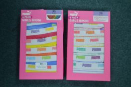 Two 6pks of Puma Girl's Bikini Briefs Size: XS 4-5