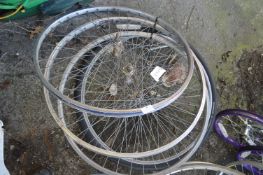 Four Assorted Bicycle Wheels