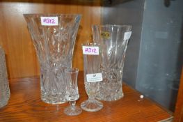 Cut Lead Crystal Vases