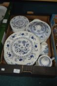 Vintage Meakin Blue Nordic Part Dinner Service 20+