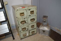 Vintage Eight Drawer Metal Filing Cabinet plus a W