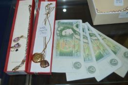 Amethyst Bracelet and Earring Set plus Rolled Gold