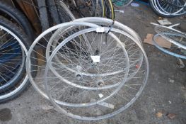 Four Aluminium Bicycle Front Wheels