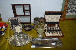 Plated Ware, Cutlery, and Photo Frames