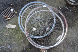 Four Aluminium Bicycle Front Wheels