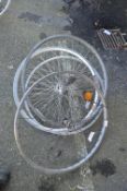 Four Assorted Aluminium Bicycle Front Wheels