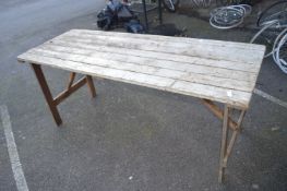 Pine Folding Trestle Table