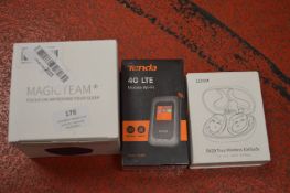 *White Noise Machine, Wireless Earbuds, and a Tender 4G LET Mobile WiFi