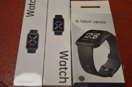 *Two Opel Watch 3 Digital Watches, and a Fit Bit Versa Fitness Watch