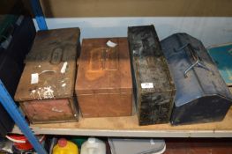 Four Metal Toolboxes