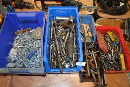 Mixed Lot of Bolts, Ratchets, Drill Bits, etc.