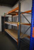 One Bay of Dexion Speed Lock Racking 90x270cm x 240cm high Comprising Two Uprights and Six Beams (