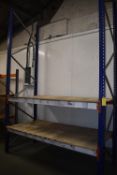Bay of Dexion M Racking 110x230cm x 370cm high Comprising of Two Uprights and Four Beams (contents