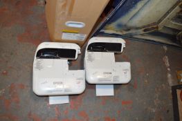 Interactive Whiteboard with Speakers and Two Projectors