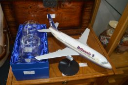 Britannia Airways Model Jumbo Jet plus Two Vulcan
