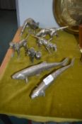 White Metal Animal Ornaments