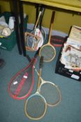 Vintage Badminton Rackets etc.