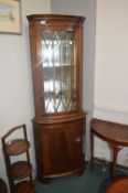 Mirror Backed Corner Display Cupboard