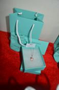 Tiffany Style Silver Heart Pendant and Chain