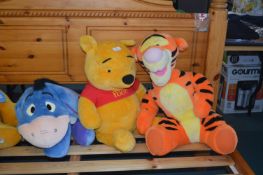 Winnie the Pooh, Tiger, and Eeyore Soft Toys