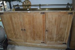 Vintage Pine Three Door School Cupboard