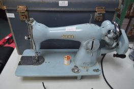 Vintage Jones Manual Sewing Machine and Case