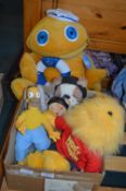 Zippy, Honey Monster, and Homer Simpson Soft Toys