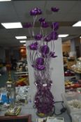 Decorative Purple Metal Floral Lamp