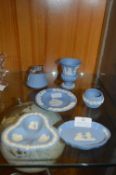 Wedgwood Blue & White Jasper Ware Dishes etc.