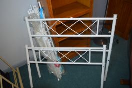 White Metal Single Bed Frame