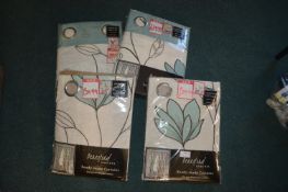 *Four Pairs of Beresford Paloma Pattern Curtains i