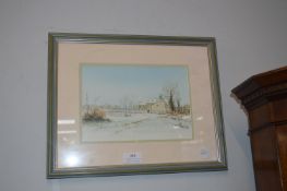 Watercolour Winter Scene by L. Coupar