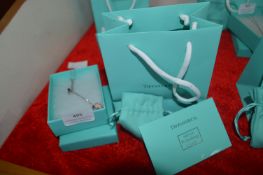 Tiffany Style Silver Heart Pendant and Chain
