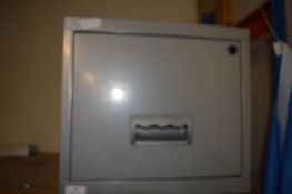 Grey Metal Single Drawer Filing Cabinet