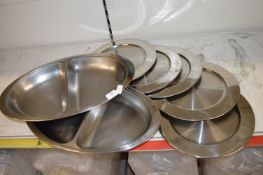 2 Oval and 5 Circular Serving Trays