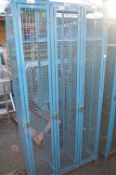 *Three Bay Blue Mesh Lockers 90x38cm x 192cm high
