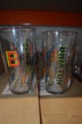 Two Boxes of 24 Brixton Pint Glasses