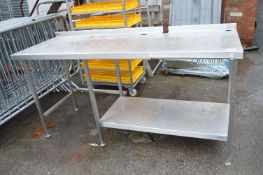 Stainless Steel Preparation Table with Undershelf