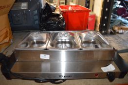 Elgento Three Tray Buffet Server and Plate Warmer