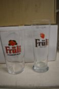12 Half Pint and 12 Pint Fruli Glasses
