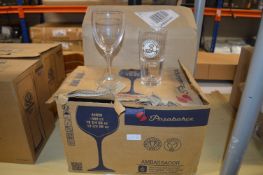 Six White Glasses, and Twenty Brooklyn Brewery Gla