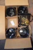 Two Boxes of 6 Deadman's Fingers Enamel Mugs