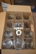 12 Super 8 Pint Glasses