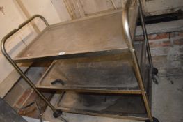 *Three Tier Stainless Steel Trolley