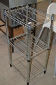 Three Tier Stainless Steel Shelving 35x45cm x 95cm