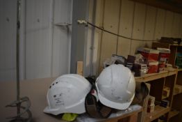 *Two Safety Helmets, White Overalls, Apron, and Hi-Vis Tabards