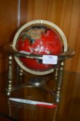 Brass and Gemstone Effect Globe