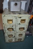 Vintage Eight Drawer Metal Filing Cabinet plus Hea