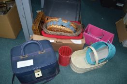 Baskets, Vanity Case, and Metal Planters