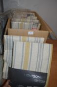 *Five Pairs of Montgomery Stripe Pencil Pleat Curt
